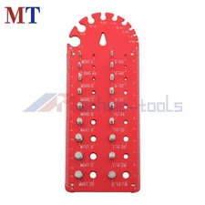 18 Holes 3/32 To 1/2 Inch Portable Thread Checker Nut And Bolt Size Gauge