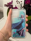 Disney Elsa Glitter Phone Case Liquid Pink iPhone 16 15 14 13 12 Pro Max Plus XR