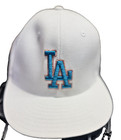 Vintage Style LA Dodgers Fitted Hat 7 3/4 Teal Outline American Needle
