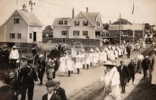Chatham MA Patriotic Parade Cape Cod RPPC Photo Postcard COPY