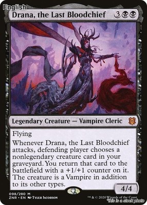 Drana, the Last Bloodchief EN [ZNR - 98] - NM TCG MTG