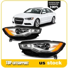 HID/Xenon Headlights Assembly For 2012-2015 Audi A6 S6 Quattro w/Projector