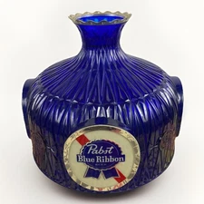 Vintage Pabst Blue Ribbon Lamp Shade Plastic Blue 13.5”