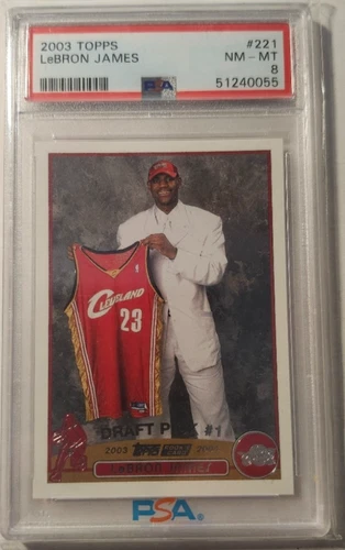 LeBron James Rookie 2003-04 Topps #221 RC PSA 8