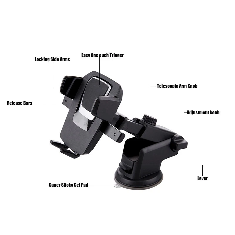 360°Mount Holder Car Windshield Stand Mobile Cell Phone Universal (2 Pack Deal) - Image 4 of 4