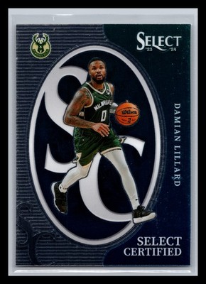Damian Lillard Milwaukee Bucks 2023-24 Panini Select #16 Select Certified