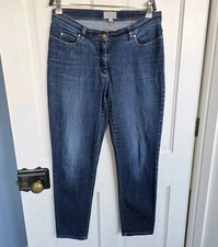 Pure Collection Women's Jeans Blue Tapered 5% Elastane 12 Ex Con L26 Ankle
