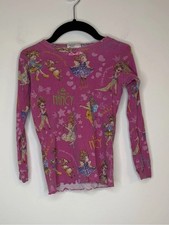 Books To Bed Fancy Nancy Girls Pink Long Sleeve Pajama Top Size 5 Y2K
