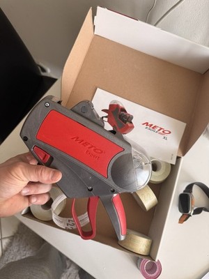 Meto Eagle XL 1829 Preisauszeichner   2-zeilig + 6 Rollen Etiketten