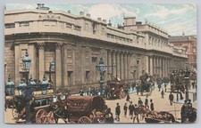 Antique London Bank of England Horse-Drawn Carriage Street Scene PC 1904