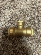 3/4 X 3/4 X 1/2 JQ Brass Push to Connect Tee NEW