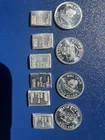 Lot of 10 × 1 Gram Pure Silver Bullion Bars and rounds .999 Fine