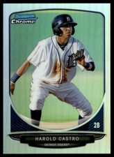 2013 Bowman Chrome Prospects Refractor Harold Castro 170/500 Detroit Tigers