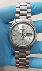 Vintage Seiko 5 Automatic Silver Men's Watch 7009 Day/Date