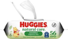 Sensitive Baby Wipes 56 Count Unscented 99 Water Hypoallergenic Flip Top