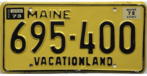 *BARGAIN BIN* 1972 1973 Maine License Plate #695-400