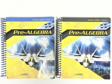 Abeka Pre Algebra Teacher Edition Volume 1 2 Fourth Edition Spiral