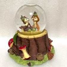 Boule à neige Disney Chip & Dale avec boîte à musique, paillettes, hauteur 5,...