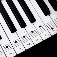 2Pcs Adesivi Rimovibili per Tastiera Di Pianoforte Trasparenti 54, 61, 88 Tasti