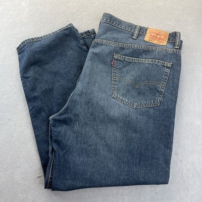 Levis Jeans 550 Mens 48x30 Denim Blue Straight Leg Relaxed Fit