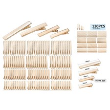 Glossy 120 Pack Gold Duck Bill Clips - Perfect Alligator Hair Accessories