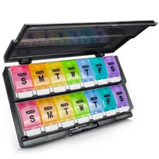 Remtise Extra Large Weekly Pill Organizer AM/PM - 7 Day 2 Times a Day Pill Case