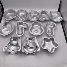 Wilton And Singles 1993 Numbers Set Aluminum Cake Pans 12 piece set VARIOUS