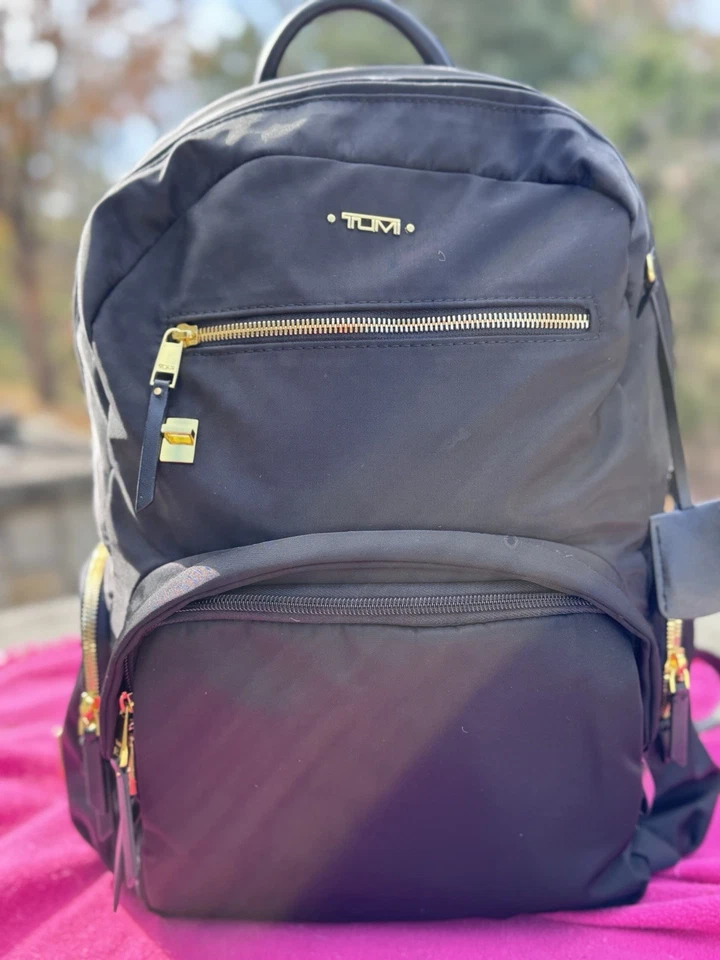 Mochila de Viaje Tumi Voyageur Negra Gunmetal, Nueva Bolsa de Nylon con Cremallera (¡NUEVA!) Foto 2 de 4