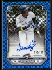 2026 Bowman #CPA-JS Juan Sanchez Chrome Prospect Autographs Blue X-Fractor #/150