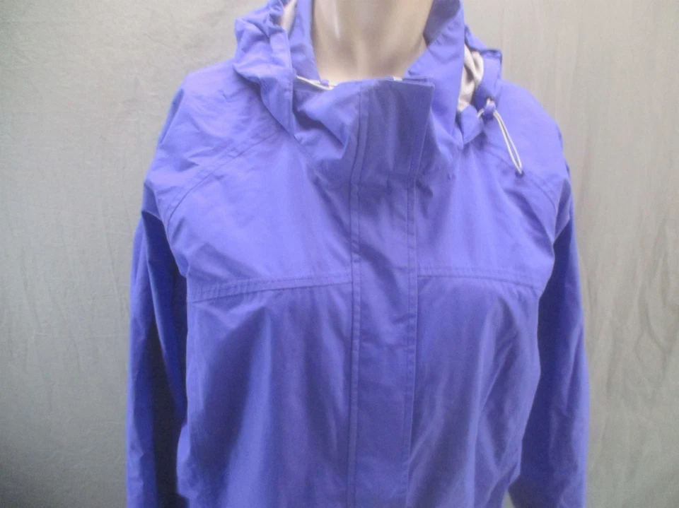 Chaqueta de lluvia Eddie Bauer talla XXL azul con capucha cremallera completa 624 Foto 2 de 4