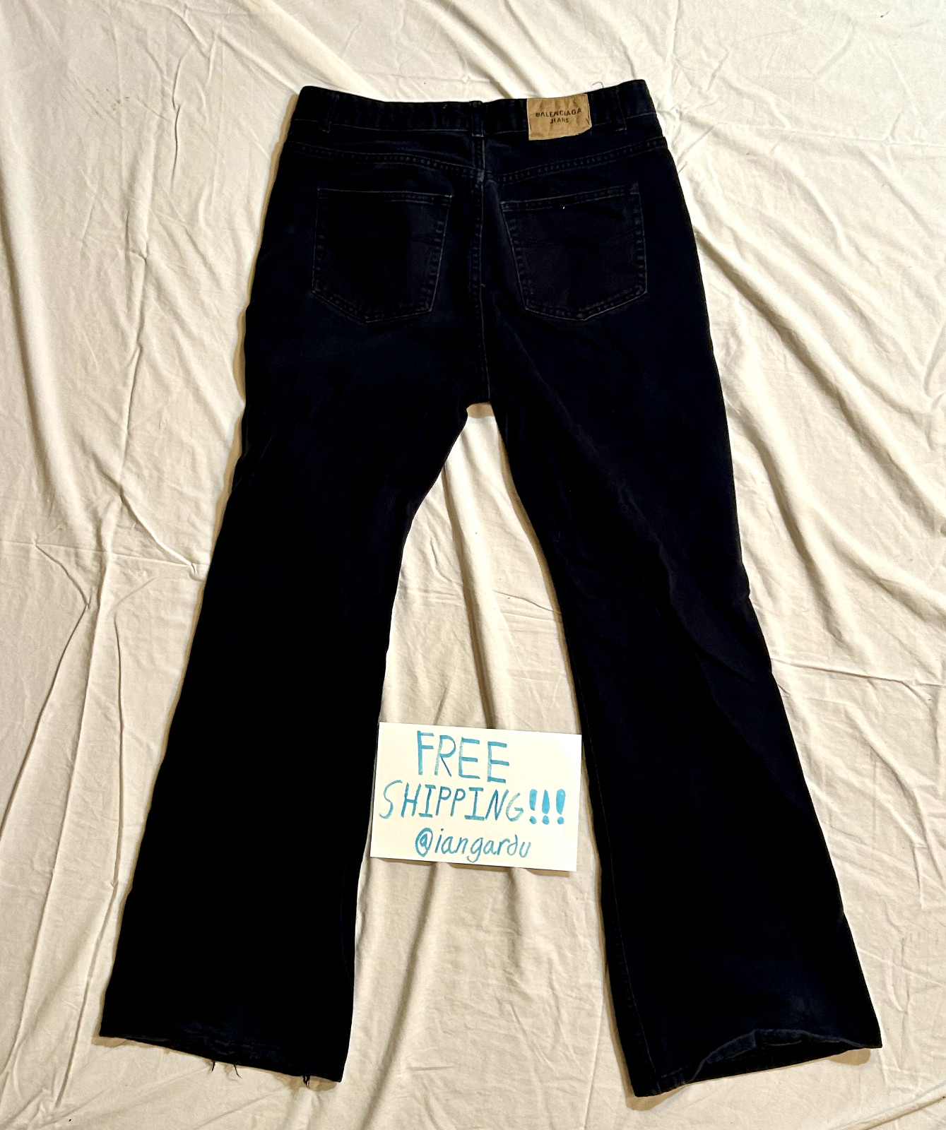 Flared Black Balenciaga Size 32 Flared Jeans *Free Shipping* thumbnail 3