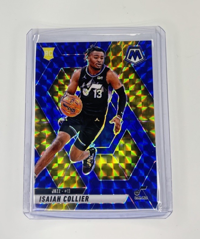 2024-25 Isaiah Collier RC Mosaic Rookie Blue Prizm /199 SP Rare #222 Utah Jazz!