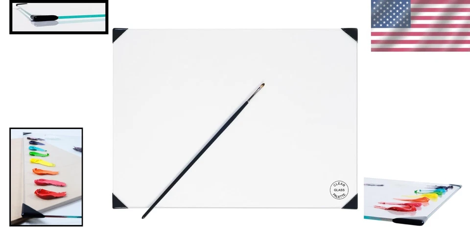 Versatile 12 x 16 inch Tempered Glass Painting Palette - Ideal for All Mediums - Image 2 of 4