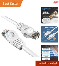 Universal 100FT Cat5e Ethernet Cable - Durable 350MHz Connection for All Devices