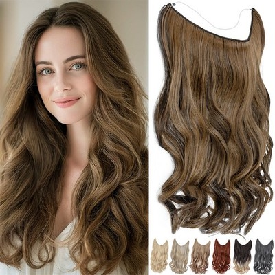 Geheimnis Wire in Hair Extension Haarteil mit Gummiband Haarverlängerung Glatt
