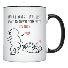 6 Years Anniversary Mug, 11 Ounces, Funny 6th Anniversary Coffee Mug for Him,...