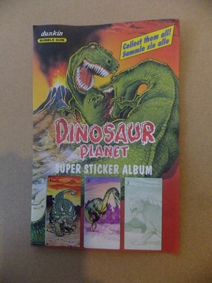 DUNKIN - DINOSAUR PLANET - KAUGUMMI STICKER ALBUM - TEILVOLL - kein Panini