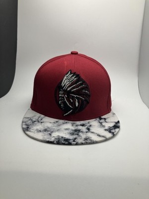 Sole Addiction Hat Cap Snap Back Red Black White Marble Brim Embroidered Mens