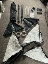 Elinchrom Portalite Soft Boxes 66cm & Light Stands x 2 - Speed ring & Diffusers