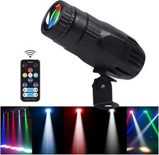 Pinspot Light with Remote 4 in 1 Stage Spotlight: 15W RGBW LED Beam Mirror Disco