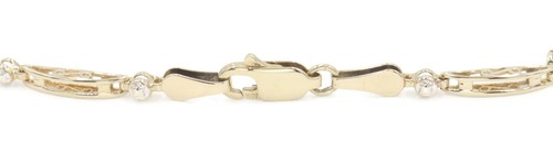 Women's 10KT Gold 0.75 Ctw Natural Oval-Cut Emerald & Diamond Accent Bracelet 7" - Picture 15 of 16