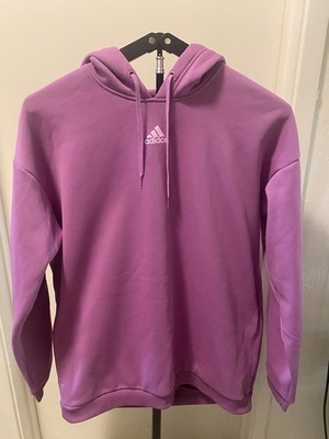 Adidas Womens Essentials Feel Cozy Fleece Hoodie Aurora Plum Size L NWOT