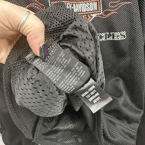 Harley Davidson Riding Gear Jacket Mens Medium Eagle Flame Mesh Armor Padded y2k - Picture 18 of 18