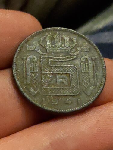 BELGIUM - 5 Franc - Léopold III (Des Belges). 1941 Zinc • 6 g • ⌀ 25 mm coin T95 - Picture 1 of 2