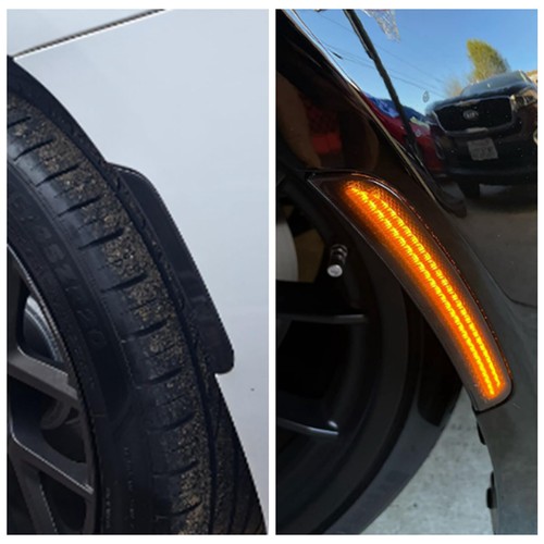 LED Side Marker Lights Smoked Lens Lamp Front Rear For 2015-2023 Dodge Charger - Imagen 2 de 10