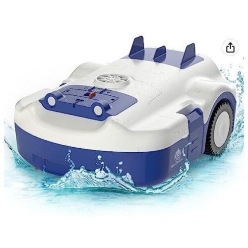 Cordless Robotic Pool Cleaner Obstacle Avoidance Self-Parking Ideal for Above