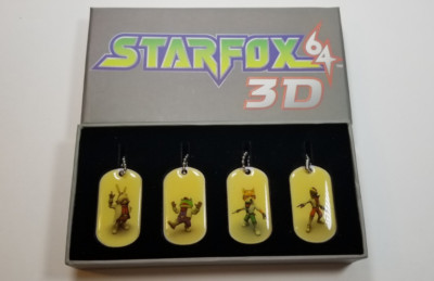 Nintendo 3DS Promo Star Fox 64 3D Dog Tags Set Slippy Peppy Falco Fox New