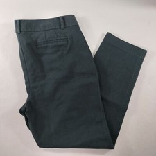 Talbots Hampshire Ankle Black Flat Front Khaki Pants Womens Size 14