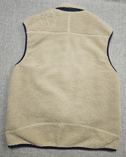 Patagonia Vest Mens Large Tan Purple Retro X Deep Pile Outdoors Gorpcore Classic - Picture 2 of 10