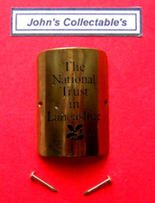 THE NATIONAL TRUST IN LANCASHIRE WALKING / HIKING STICK BADGE / MOUNT LOT RH